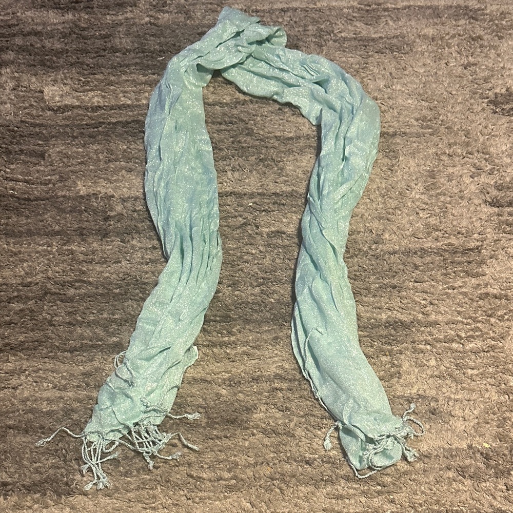 Wet Seal Soft Shiny Light Blue Women's Scarf